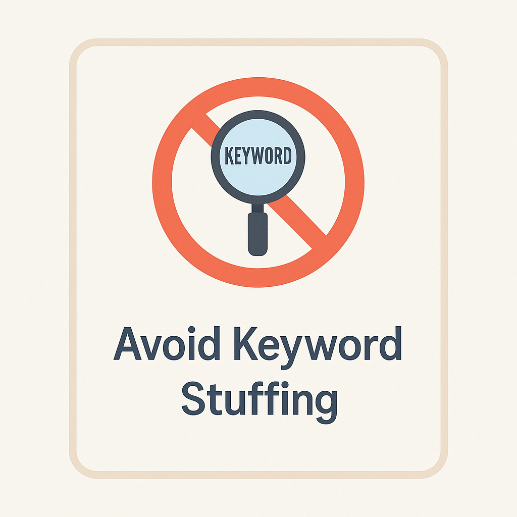 give me an image for this Avoid Keyword Stuffing