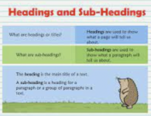 Subheadings image