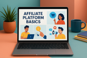 give me a realistic image for Affiliate Platform Basics 1 | Best Affiliate Platforms