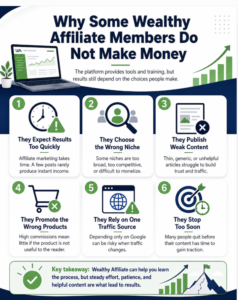 Can You Make Money With Wealthy Affiliate? Real 2026 Review 8 Why Some Wealthy Affiliate Members Do Not Make Money